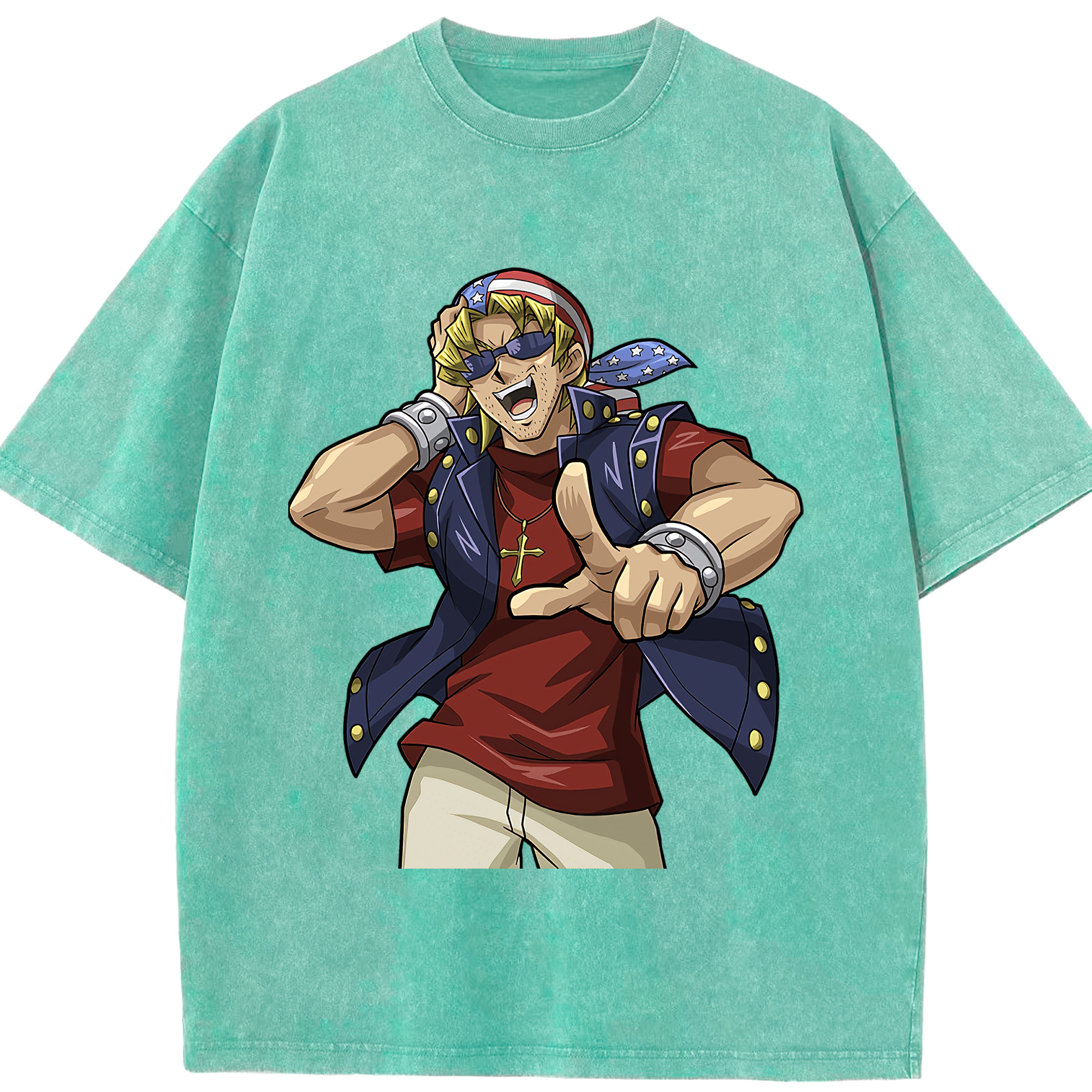 （画像用） 遊☆戯☆王 Yu-Gi-Oh! 綿100% ヴィンテージ風 半袖Tシャツ（フロントプリント）